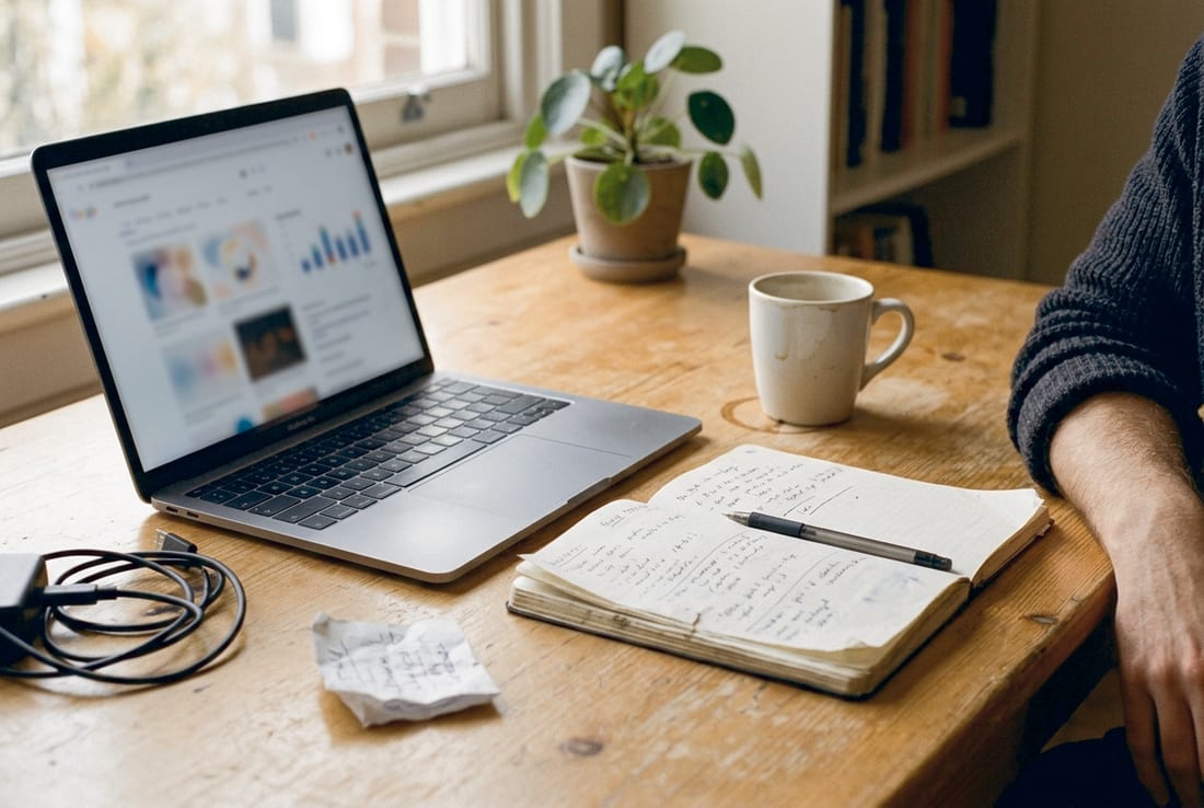 Website-Statistiken auf dem Laptop – Sichtbarkeit messbar machen.